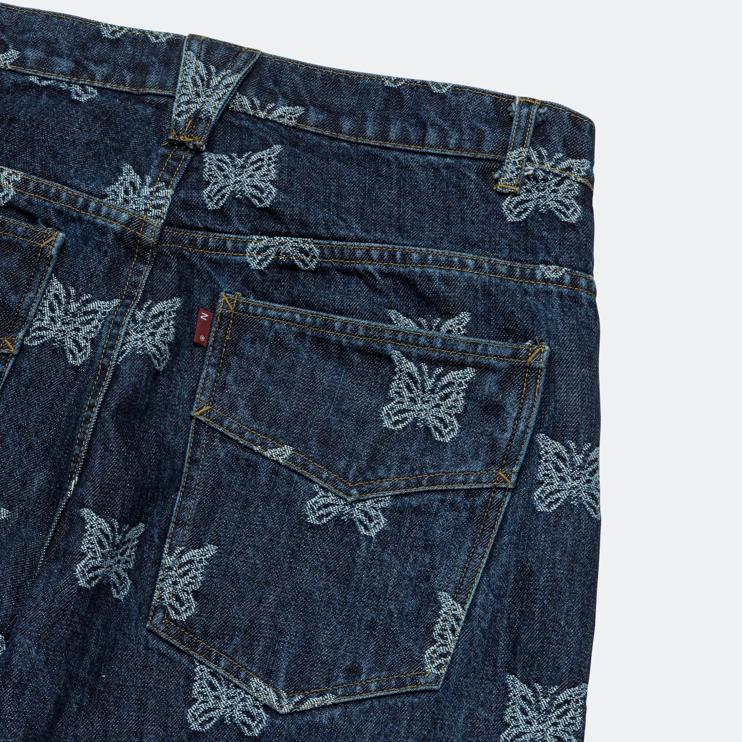 Straight Jean 13oz Denim Papillon Jacquard - Indigo