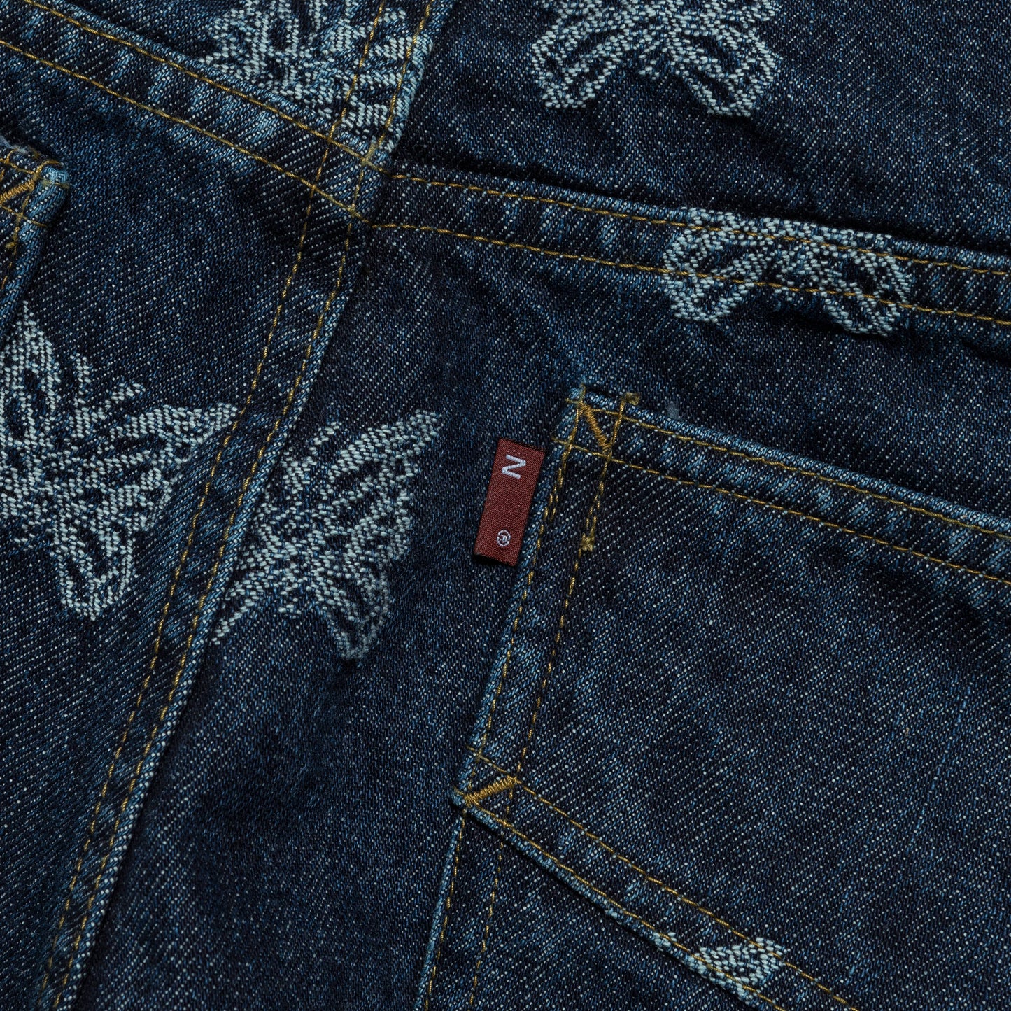 Straight Jean 13oz Denim Papillon Jacquard - Indigo