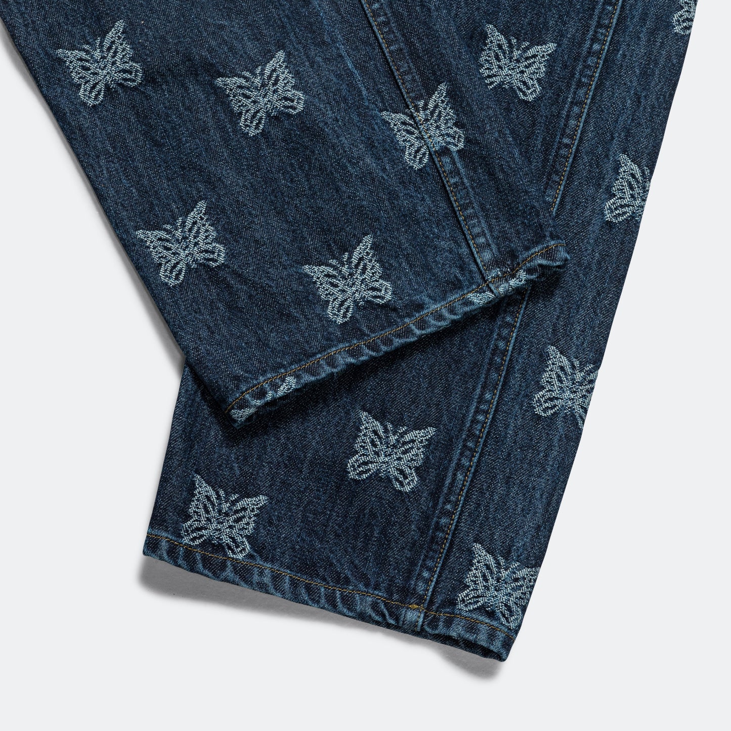 Straight Jean 13oz Denim Papillon Jacquard - Indigo