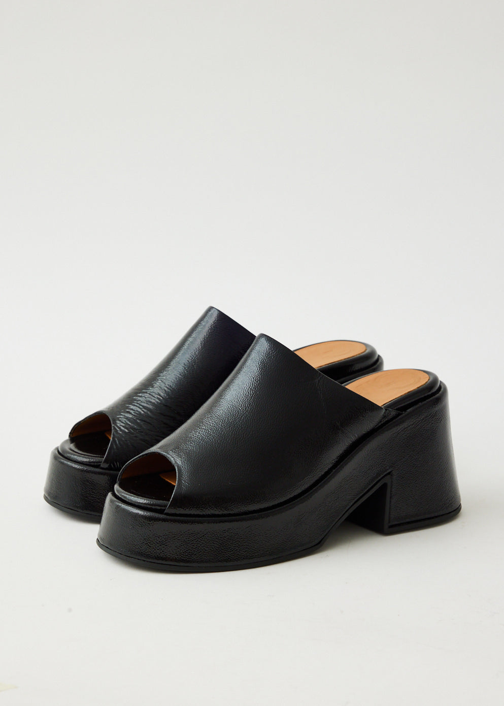 Retro Platform Wedge Mules