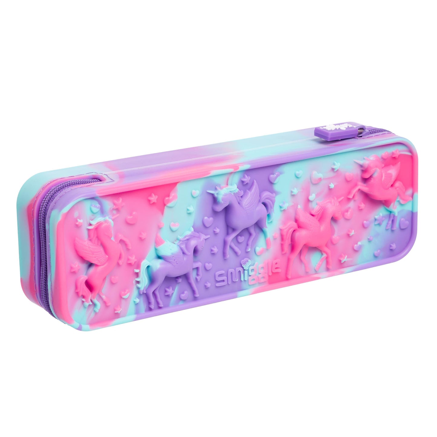 SMIGGLE Swirl Silicone Pencil Case - Purple