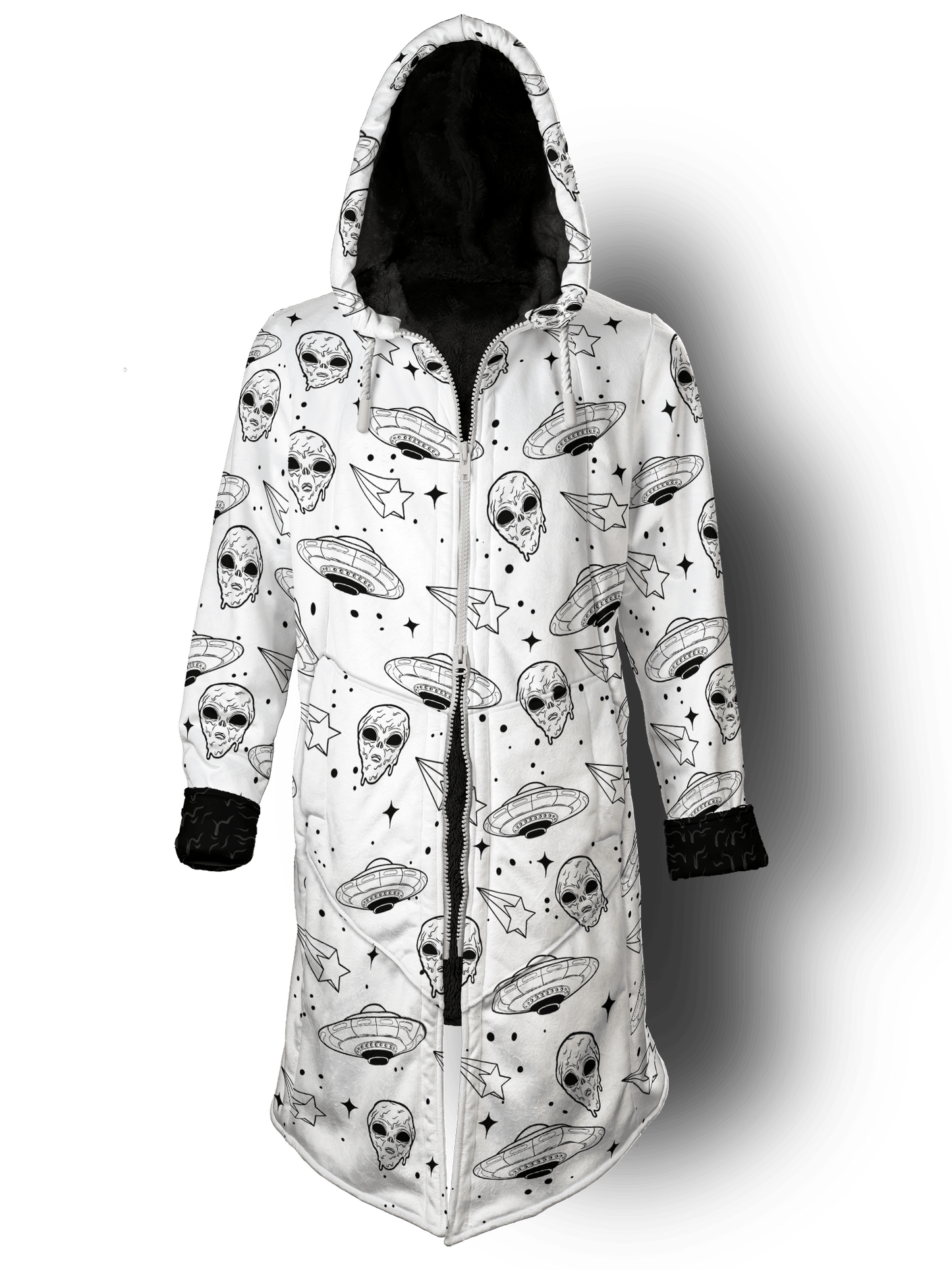 Space Drip (Whiteout) Cyber Hooder Cloak