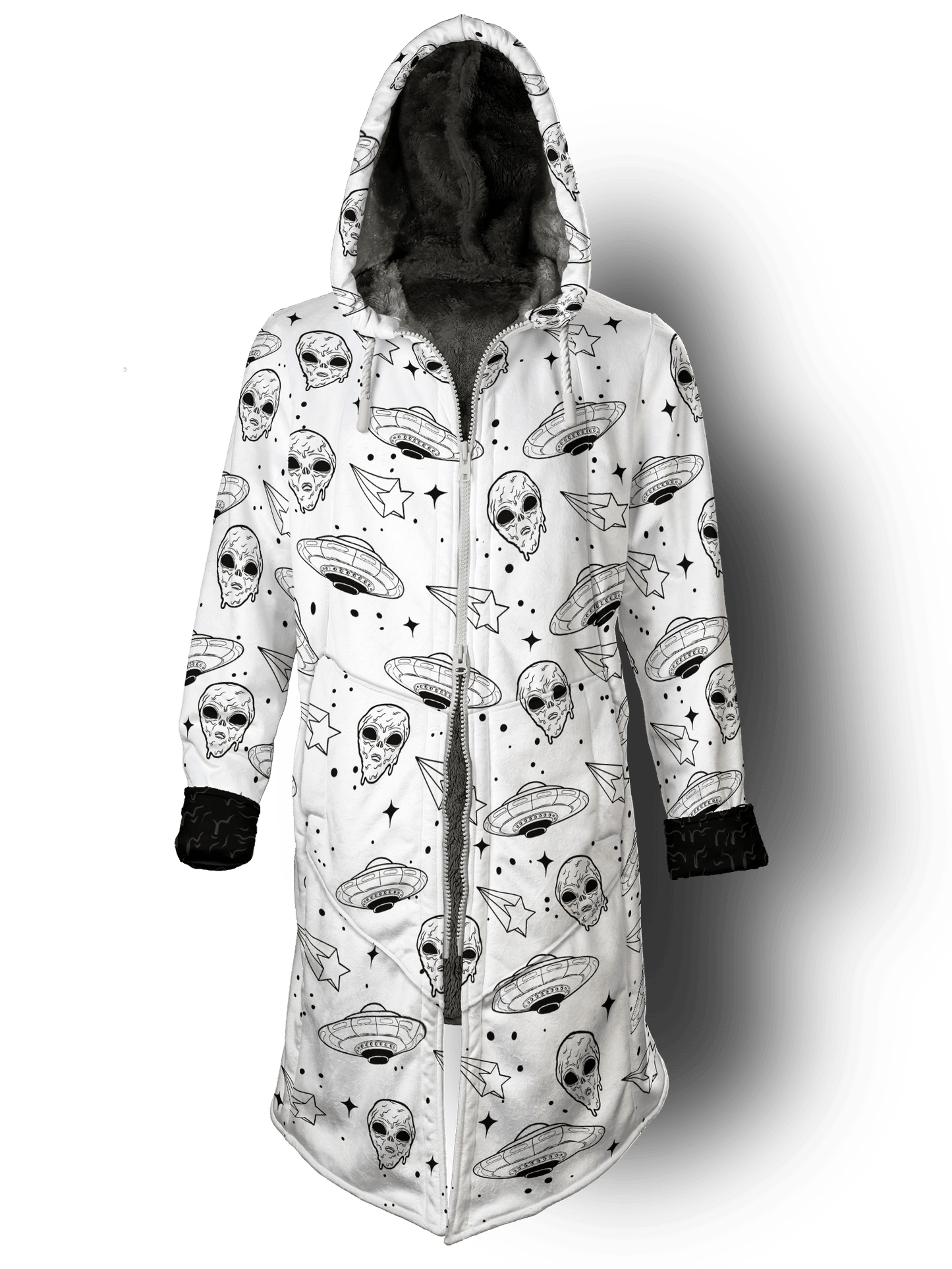 Space Drip (Whiteout) Cyber Hooder Cloak