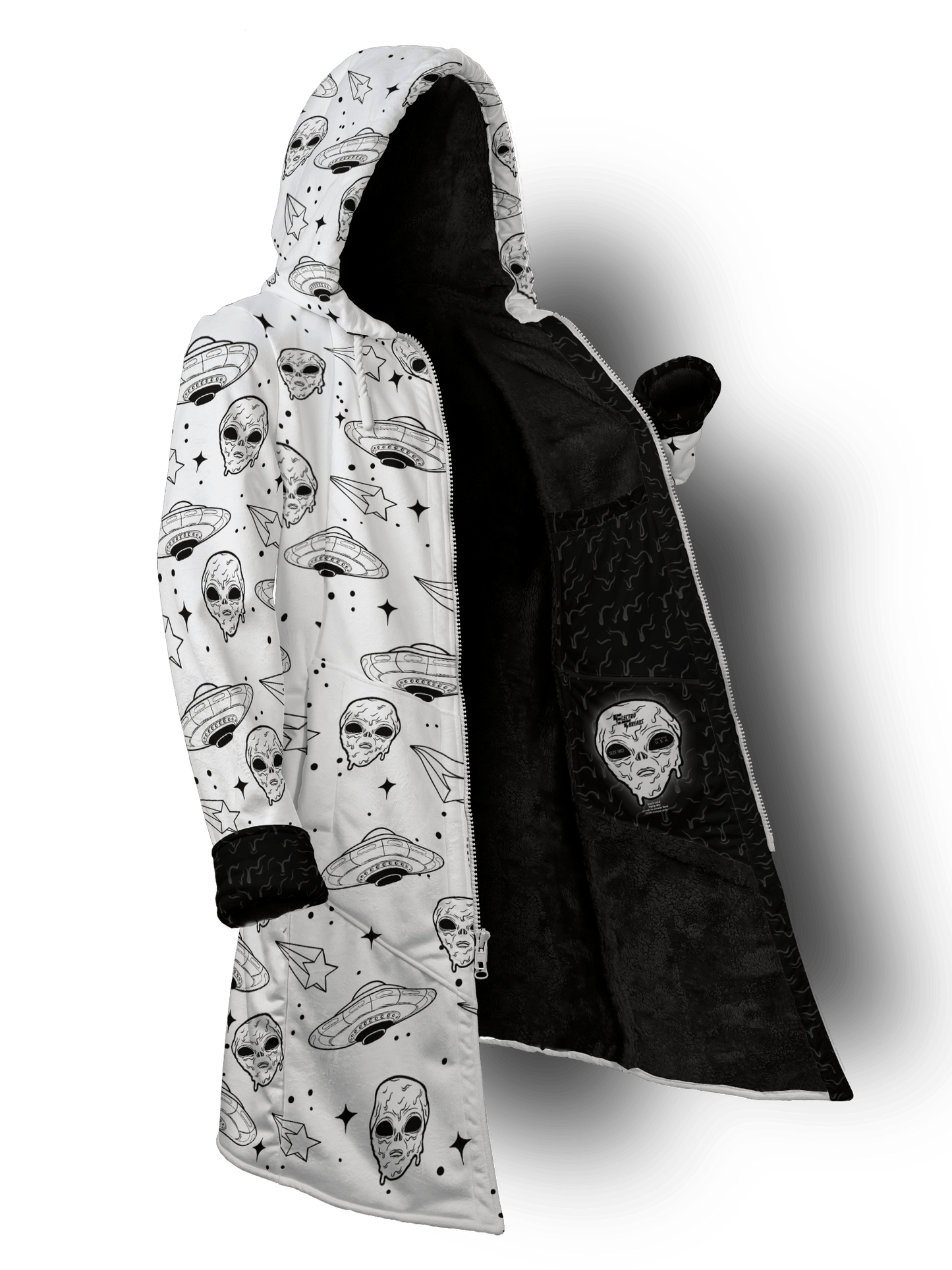 Space Drip (Whiteout) Cyber Hooder Cloak