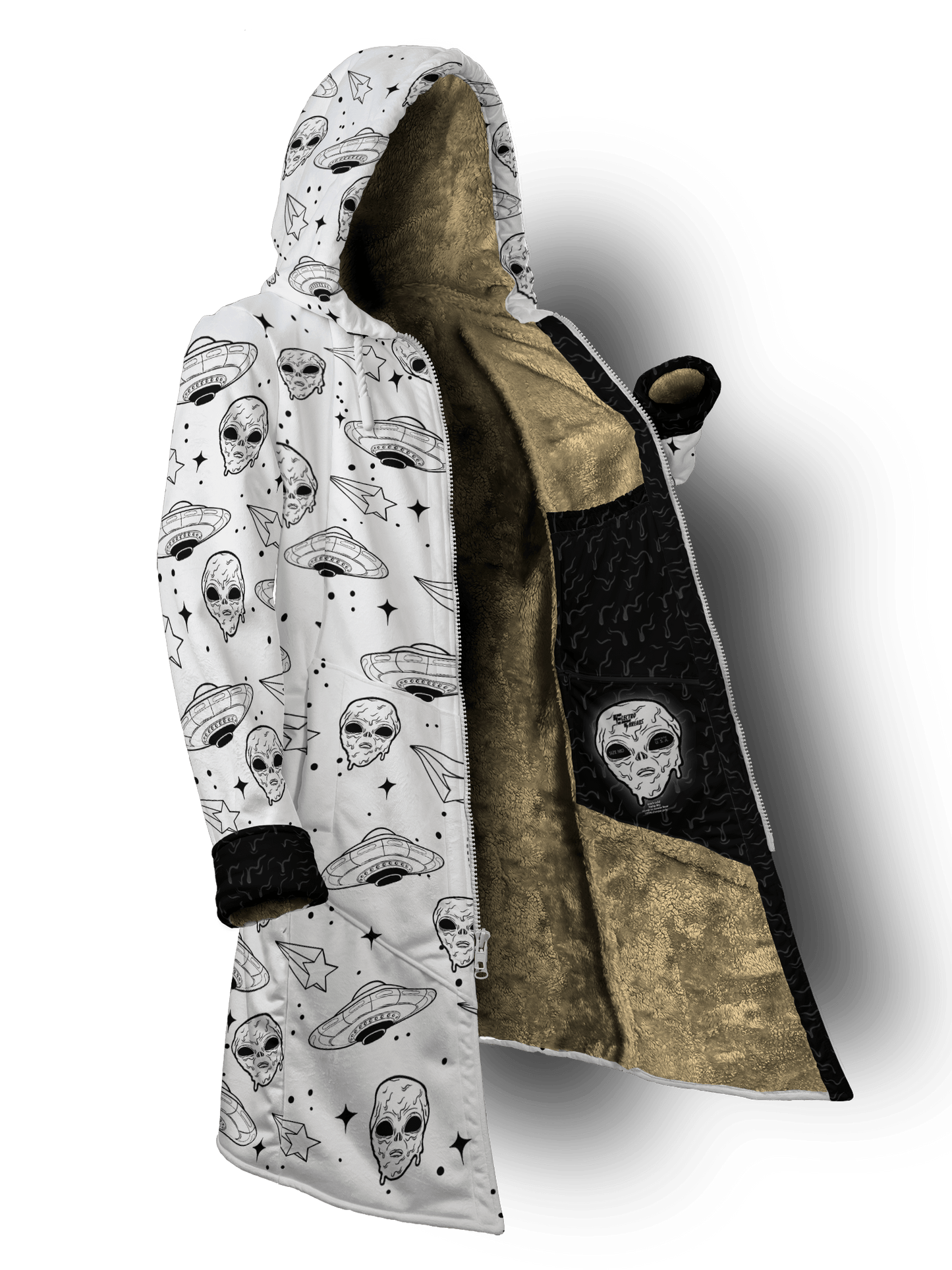 Space Drip (Whiteout) Cyber Hooder Cloak