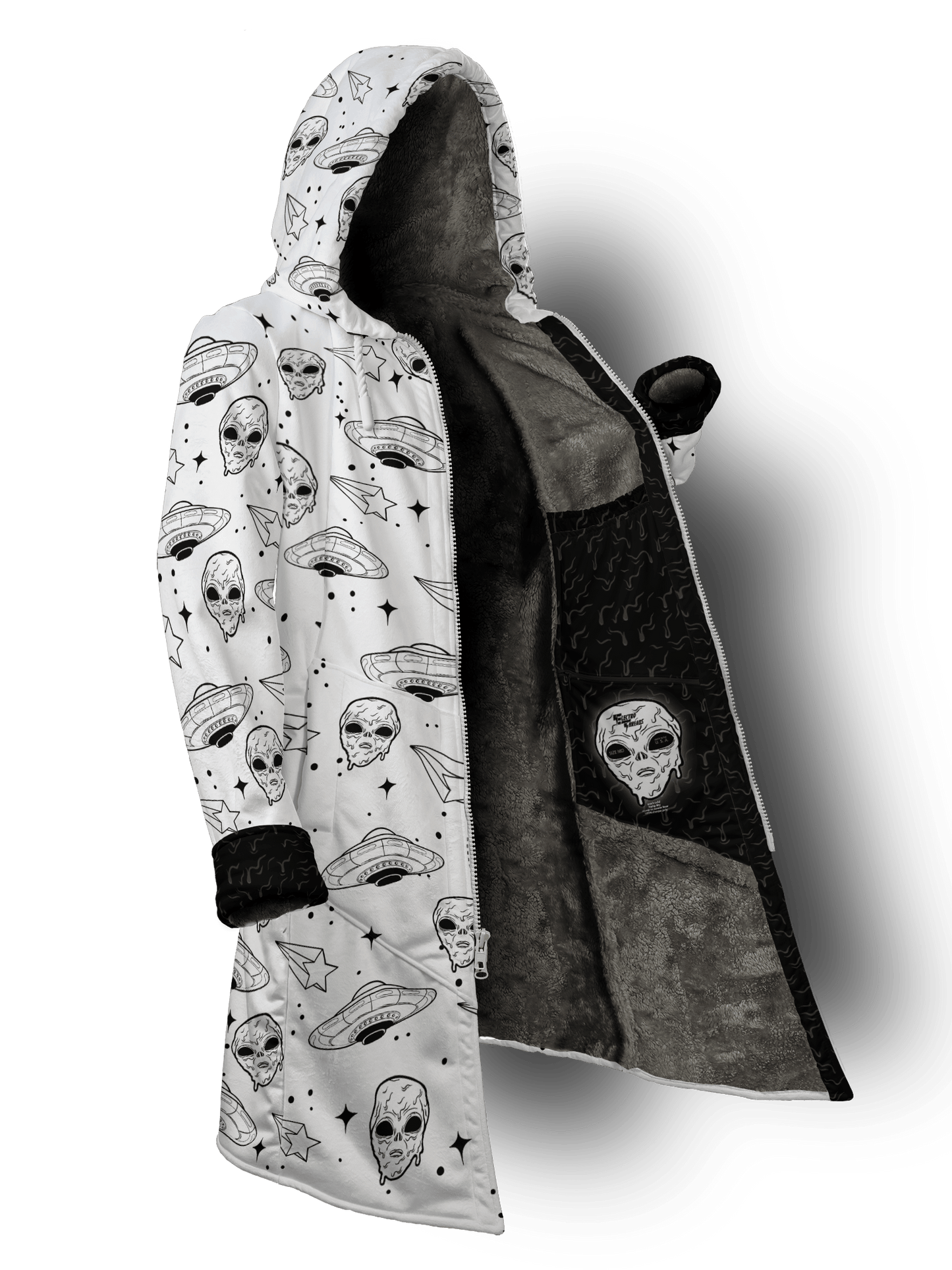 Space Drip (Whiteout) Cyber Hooder Cloak