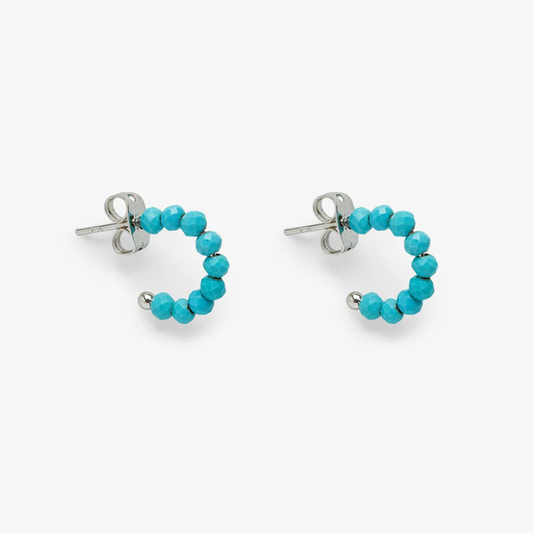 Pura Vida Turquoise Hoop Earring