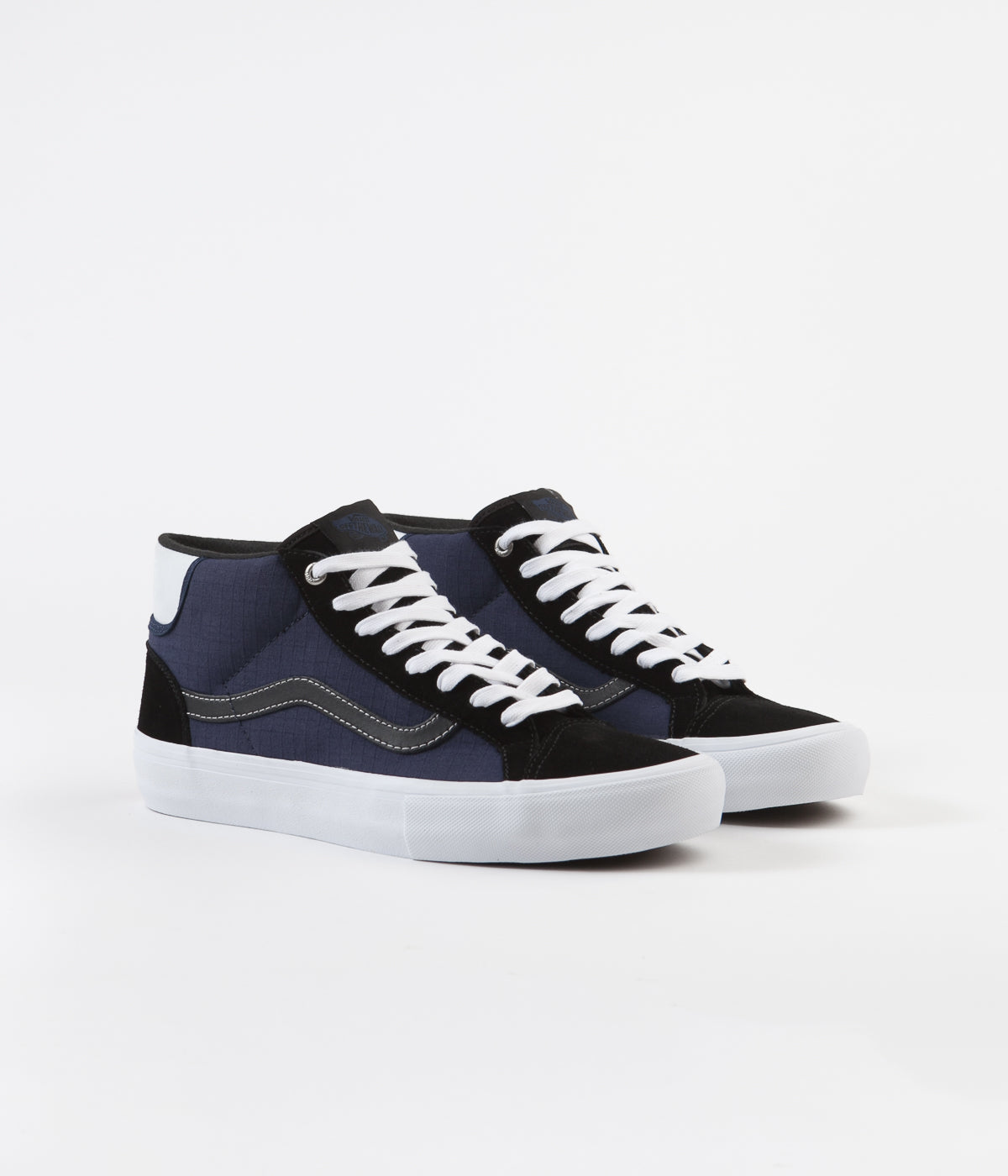 Vans Mid Skool Pro Shoes - (Street Machine) Black / Dress Blues / True White