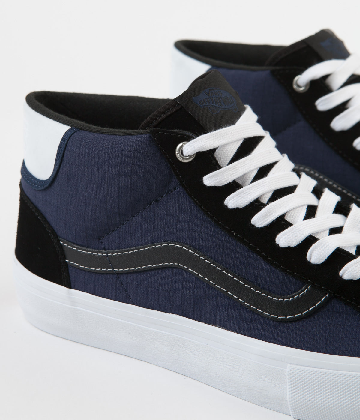 Vans Mid Skool Pro Shoes - (Street Machine) Black / Dress Blues / True White