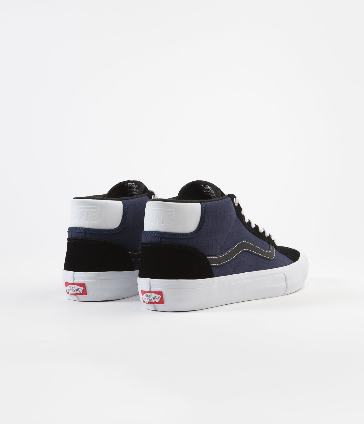 Vans Mid Skool Pro Shoes - (Street Machine) Black / Dress Blues / True White