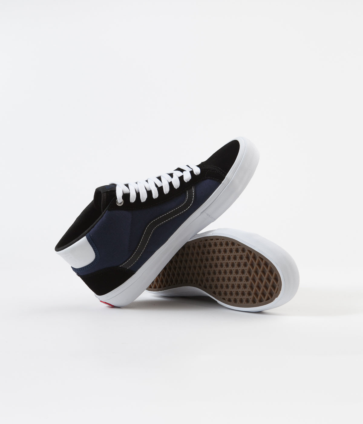 Vans Mid Skool Pro Shoes - (Street Machine) Black / Dress Blues / True White