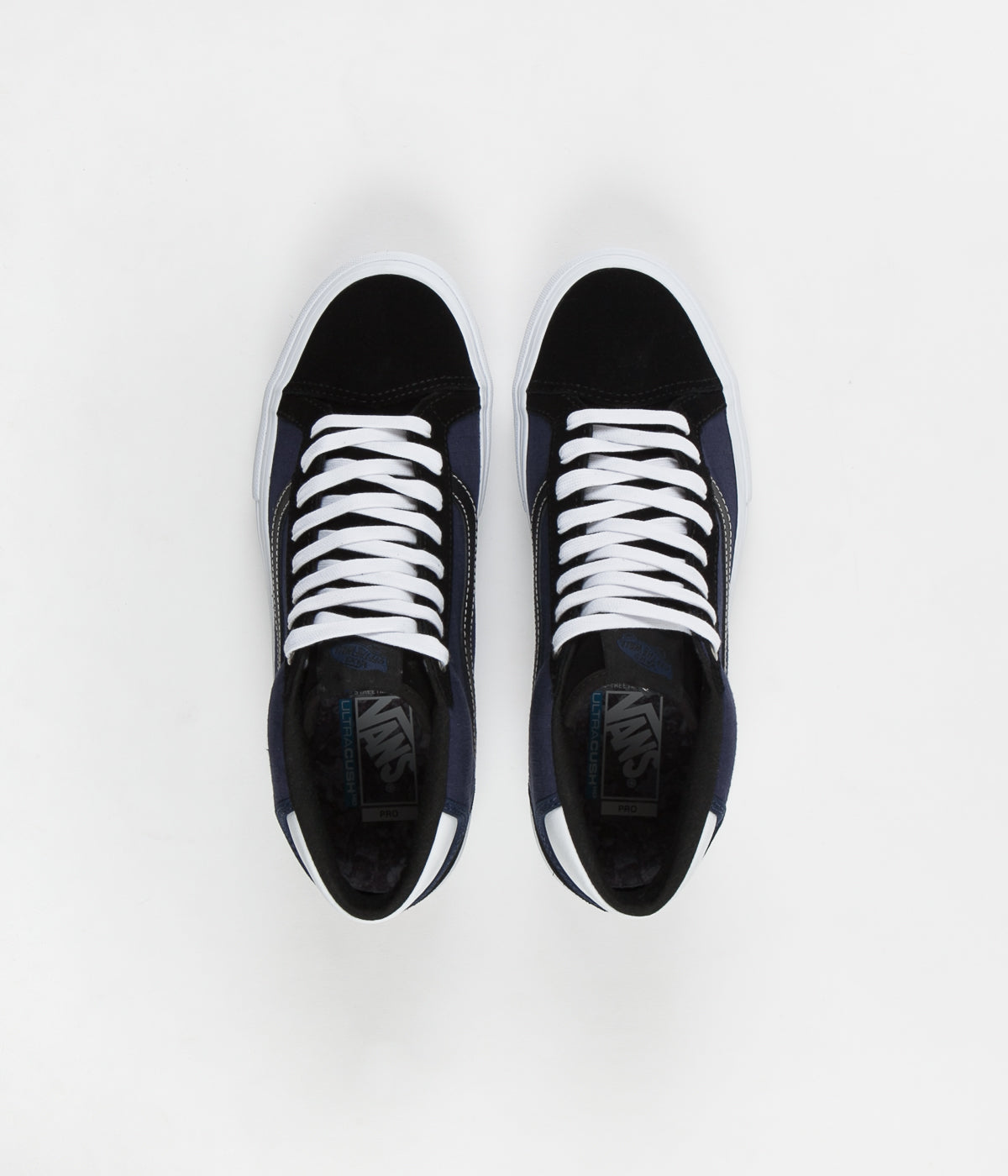 Vans Mid Skool Pro Shoes - (Street Machine) Black / Dress Blues / True White